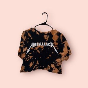M metallica tye-dye crop
